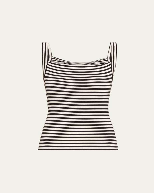 Striped Square-Neck Tank Top